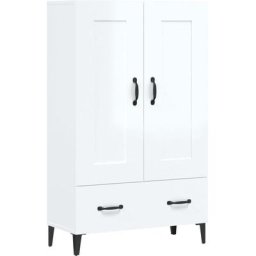 Buffet Blanc brillant 70x31x115 cm Bois d'ingénierie Vidaxl Blanc brillant