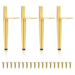 Pieds de meuble Pieds de table en métal Fer Pieds de meuble Pieds d'armoire Pieds de socle-Or-15cm