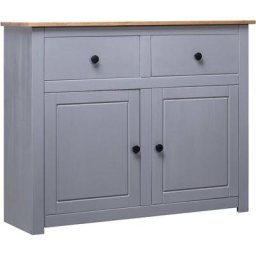 Buffet Gris 93x40x80 cm Pin solide Assortiment Panama Vidaxl Gris