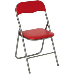 EDM - Fauteuil de cuisine pliant couleur rouge 44x48x79,5cm