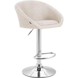 Tabouret de bar Miami V2 tissu beige