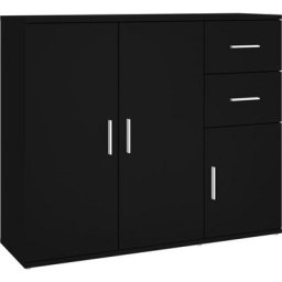 Buffet Noir 91x29,5x75 cm Bois d'ingénierie Vidaxl Noir