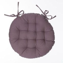 Atmosphera - Galette de chaise ronde taupe D40 créateur d'intérieur - Taupe