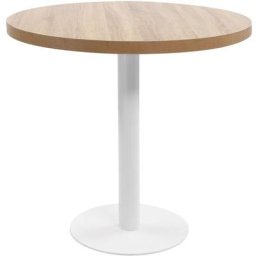 Table de bistro Marron clair 80 cm mdf Vidaxl Light brown and white