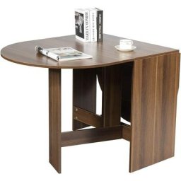 Table Extensible Salle à Manger pour 4-7 Personnes, Table Ronde Convertible avec 2 Rallonges