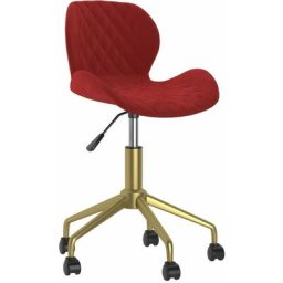 Chaise pivotante de salle à manger Rouge bordeaux Velours Vidaxl Wine red