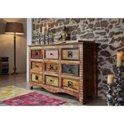 Commode 130x40 Bois de récupération laqué Multicolore nature of spirit 59 - multicolore