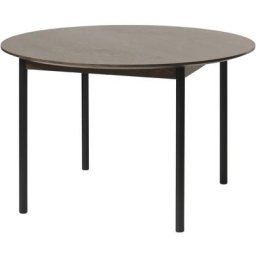 Latina Table de salle à manger diamètre 120 cm, finition chêne espresso.