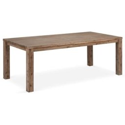 Alana Table de salle à manger 100x200 cm, en bois d'acacia teinté brun avec espace pour 2