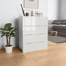 Maisonchic - Buffet De Cuisine Buffet bas - Meuble de rangement - Blanc brillant 60x35x80 cm Bois