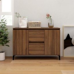 Buffet Bahut | Meuble de rangement Commode Chêne marron 104x35x70 cm Bois d'ingénierie 97953 - Brun