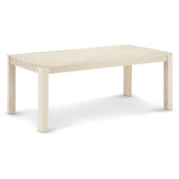 Veneto Table de salle à manger 100x200 cm, finition chêne délavé blanc.Avec de la place pour 2