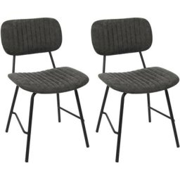 Chaise en polyuréthane Taylor (Lot de 2) - Gris