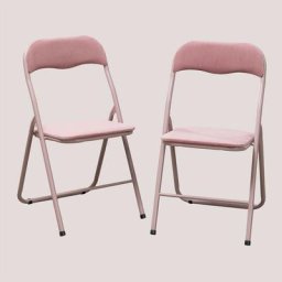 Pack 2 Chaises Pliantes en Velours Iraida Sklum Peonia - Peonia