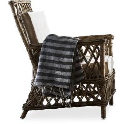 Marquis Fauteuil en rotin naturel, gris.