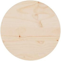 Plateau De Table Dessus de table | Ø30x2,5 cm Bois de pin massif 40024 - Brun