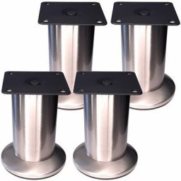 Cyclingcolors - 4x Pied de meuble ajustable imitation inox Meuble tv Canapé Buffet Armoire Table