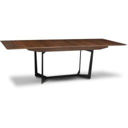 Tove Table de salle à manger 100 x 200/250 cm avec extension supplémentaire, marron.