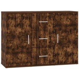 Buffet Chêne fumé 91x29,5x65 cm Bois d'ingénierie Vidaxl Chêne fumé
