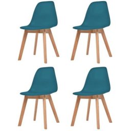 Chaises à manger lot de 4 turquoise plastique Vidaxl Turquoise