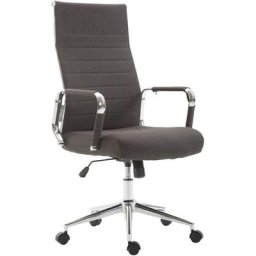 Fauteuil de bureau Kolumbus tissu gris foncé