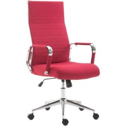 Fauteuil de bureau Kolumbus tissu rouge