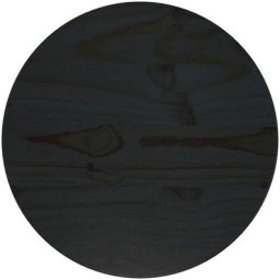 Vidaxl - Dessus de table Noir Ø30x2,5 cm Bois de pin massif Black
