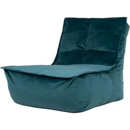 Pouf Chaise Longue en Velours Dolce, Pouf Fauteuil de Salon xxl, Vert Sarcelle - Vert Sarcelle