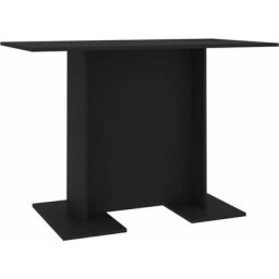 Table de salle à manger Noir 110 x 60 x 75 cm Aggloméré Vidaxl Black