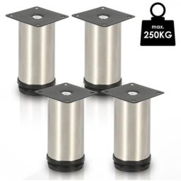 4X Pieds de meuble Pieds de socle Pieds réglables Pieds de canapé Pieds de meuble Réglables-Acier