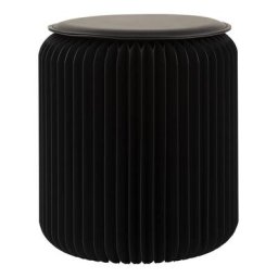 Petit tabouret pliable en carton - Hiro - Noir