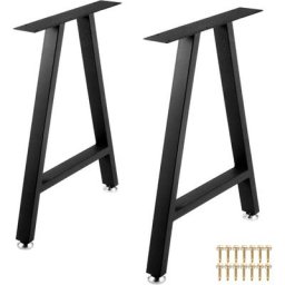 2PCS Pieds de Table Métal Kit Pieds Meuble Acier Forme a 71,1x45 cm 544 kg - Vevor