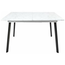 Table repas extensible 4 à 6 personnes - Plateau imitation marbre