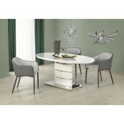 Table à manger extensible 140-180 x 90 x 76 cm - Blanc - Blanc