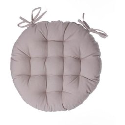 Atmosphera - Galette de chaise ronde lin D40 créateur d'intérieur - Beige