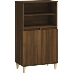 Buffet haut Chêne marron 60x36x110 cm Bois d'ingénierie Vidaxl Chêne marron