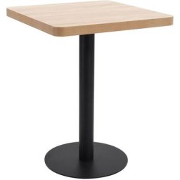 Table de bistro Marron clair 60x60 cm mdf Vidaxl Marron clair et noir