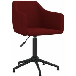 Chaise pivotante de salle à manger Rouge bordeaux Velours Vidaxl Wine red
