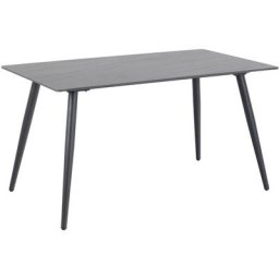 Wicklow Table de salle à manger noir mat. - Noir mat