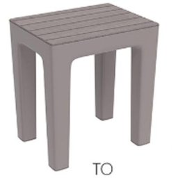 Tabouret Woody en pp gris tourterelle