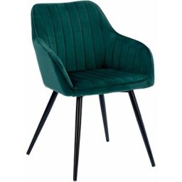 Chaise en velours bertille verte - Vert