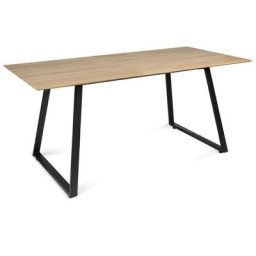 Table à manger havana extensible 6-8 personnes design industriel 150/180 cm - Naturel