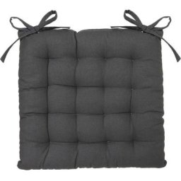 Atmosphera - Galette de chaise gris foncé 38x38 créateur d'intérieur - Gris foncé