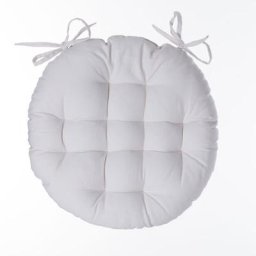 Atmosphera - Galette de chaise ronde ivoire D40 créateur d'intérieur - Ivoire