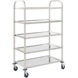 Chariot de cuisine à 5 niveaux 107x55x147 cm Acier inoxydable vidaXL - N/A