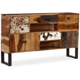 Buffet Bois solide 140x30x80 cm Vidaxl Dark brown