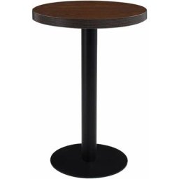 Table de bistro Marron foncé 60 cm mdf Vidaxl Dark brown and black