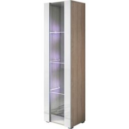 Design Ameublement - Vitrine avec pieds 2 cm avec led 1 porte Meuble de Rangement avec pieds 40 x