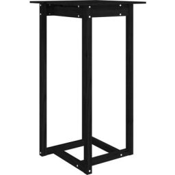 Table de bar Noir 60x60x110 cm Bois massif de pin