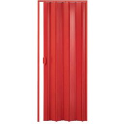 Pinto - Porte accordéons pliante intérieur en kit en pvc mod. Simona Rouge 82x220 cm
